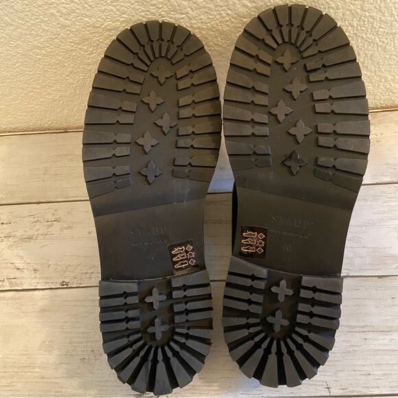 STAUD Astro Quilted Vegan Leather Mules Slides Black size 40 - Picture 9 of 10